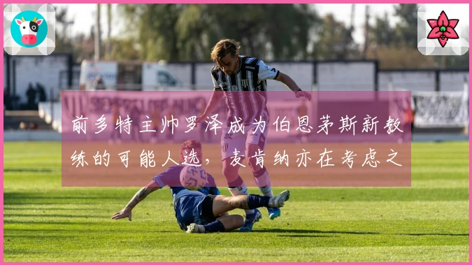 前多特主帅罗泽成为伯恩茅斯新教练的可能人选，麦肯纳亦在考虑之中